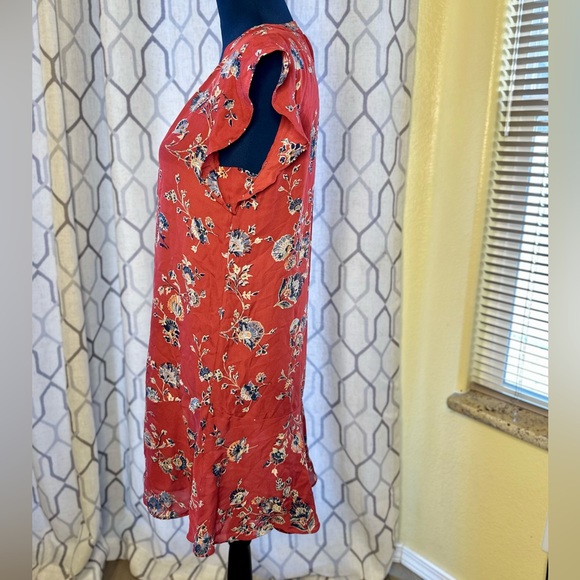 EUC Joie Tandoori Red Silk Almarie B Mini Dress - Picture 7 of 13